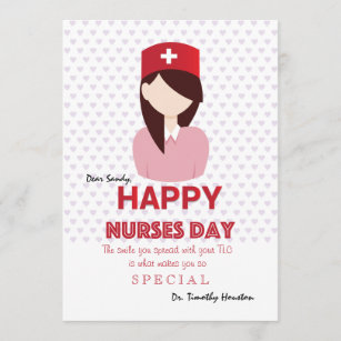 Glückliche Krankenschwester-Tageskarte Karte