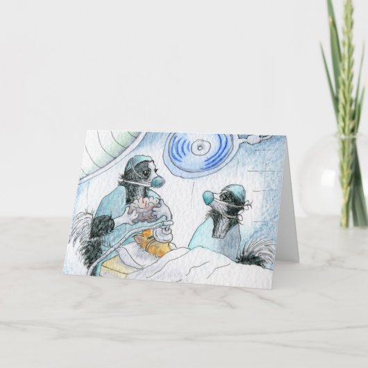 Glückliche Krankenschwester-Tageskrankenschwester Feiertagskarte (Vorderseite)