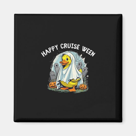 Glückliche Kreuzfahrt Ween Quack Oder Treat Kreuzf Magnet (Vorne)