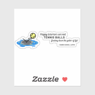 Glückliche Krieger sind kein Tennisball-Quotenaufk Aufkleber