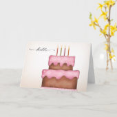 Glückliche Kuchen-Tageskarte Karte (Gelbe Blume)