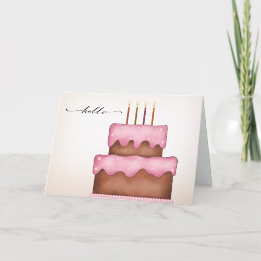 Glückliche Kuchen-Tageskarte Karte (Vorderseite)