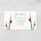 Glückliche Kunden mit glücklichen Ladybugs! Visitenkarte (Rückseite)