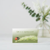 Glückliche Kunden mit glücklichen Ladybugs! Visitenkarte (Stehend Vorderseite)