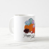 Glückliche Kürbis Kaffeetasse (Vorderseite Links)