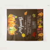 Glückliche Kürbis zum Erntedankfest Wandteppich (Vorderseite (Horizontal))