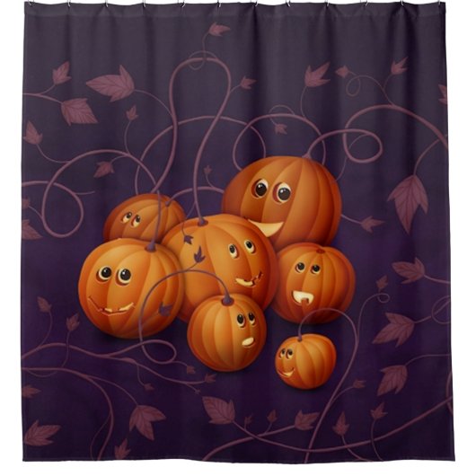 Glückliche Kürbise Duschvorhang (Vorderseite)