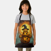 Glückliche Kürbismonster niedliches Halloween Schürze (Insitu)