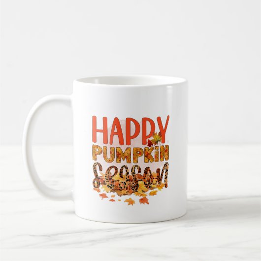 Glückliche Kürbissaison Herbst Kaffeetasse (Links)