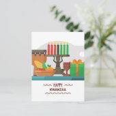 glückliche kwanzaa Geschenke Postkarte (Stehend Vorderseite)