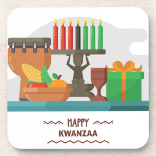 glückliche kwanzaa Geschenke Untersetzer