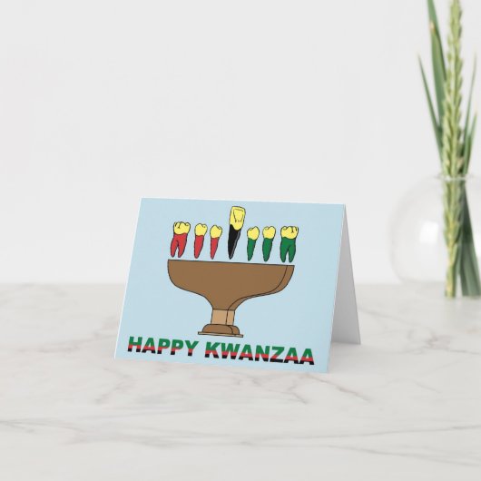 Glückliche Kwanzaa-Karte Feiertagskarte (Vorderseite)