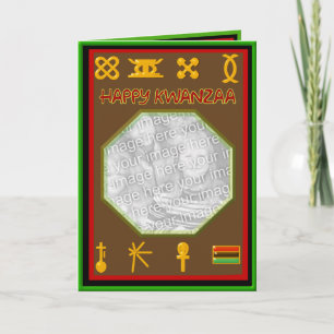 Glückliche Kwanzaa-Symbole Feiertagskarte