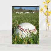 Glückliche Labour Day Baseball Grußkarte Karte (Gelbe Blume)