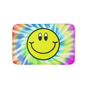 Glückliche lächelnde Gesicht Emoji Badematte