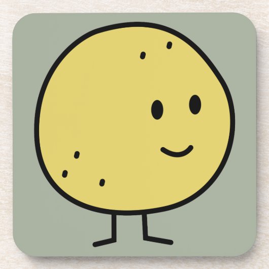 Glückliche lächelnde Pampelmusen-Früchte Untersetzer (Vorderseite)