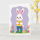 Glückliche Lagomorph-Freundeskarte Karte (Gelbe Blume)