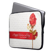 Glückliche Laptop-Hülse des Valentinstag-9 Laptopschutzhülle (Vorderseite Links)