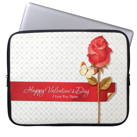 Glückliche Laptop-Hülse des Valentinstag-9 Laptopschutzhülle (Vorderseite)
