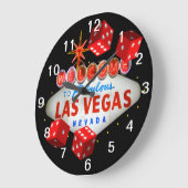 Glückliche Las Vegas-Uhr Große Wanduhr (Winkel)