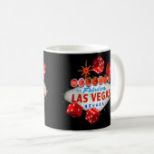 Glückliche Las- Vegaswürfel-Tasse Kaffeetasse (VorderseiteRechts)