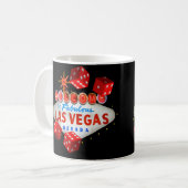 Glückliche Las- Vegaswürfel-Tasse Kaffeetasse (Vorderseite Links)