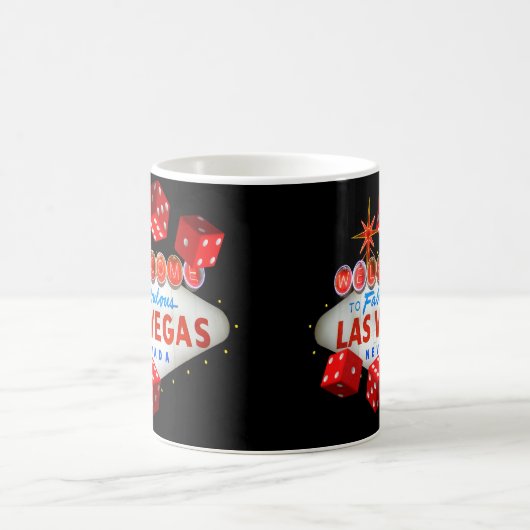 Glückliche Las- Vegaswürfel-Tasse Kaffeetasse (Mittel)