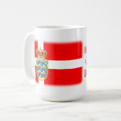Glückliche Leute kommen aus Dänemark Tasse! Kaffeetasse (Vorderseite Links)