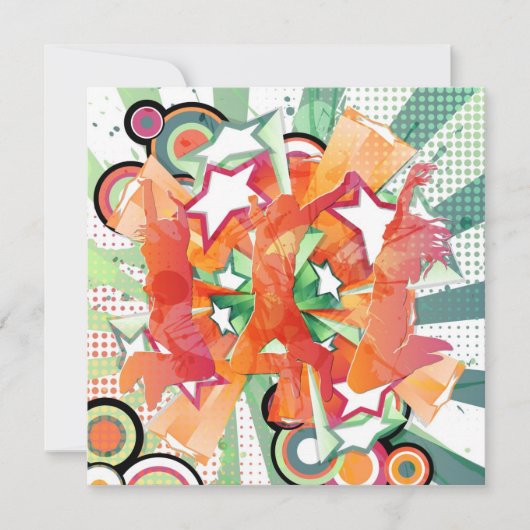 Glückliche Leute-Party Einladung (Vorderseite)