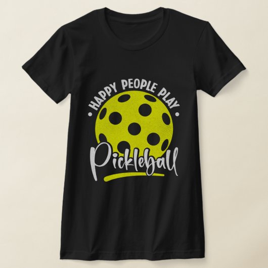 Glückliche Leute spielen Pickleball - Paddleball P T-Shirt (Ablage )
