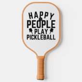 Glückliche Leute spielen Pickleball Schläger (Rückseite)