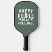 Glückliche Leute spielen Pickleball Schläger (Rückseite)
