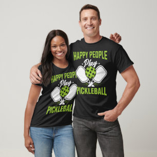 Glückliche Leute spielen Pickleball T-Shirt