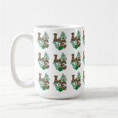 Glückliche Liebe Gnome St. Patrick's Day Kaffeetasse (Links)