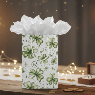 Glückliche Liebe Grüne Kleeblatt-Hochzeit Mittlere Geschenktüte