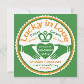 Glückliche Liebe Irish Claddagh Wedding Engagement Einladung (Vorderseite)