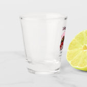 Glückliche Liebe Las Vegas Flitterwochen Schnapsglas (Links)