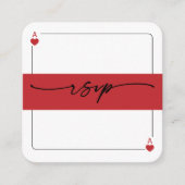 Glückliche Liebe RSVP QR-Code-Beilagekarte Begleitkarte (Vorderseite)