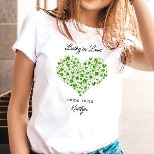 Glückliche Liebe St. Patrick's Day Brautparty T-Shirt