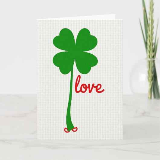 Glückliche Liebe Vier-Blatt-Karte Karte (Vorderseite)
