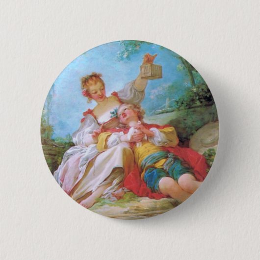 Glückliche Liebhaber Button (Vorderseite)