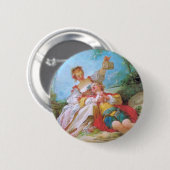 Glückliche Liebhaber Button (Vorne & Hinten)