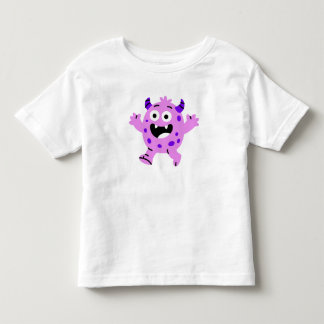Glückliche lila Monster Kinder Kleinkind T-shirt