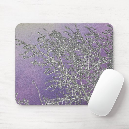Glückliche lila silberne Streifen V5 n Mousepad (Mit Mouse)