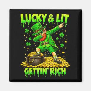 Glückliche Lit-Reiche Irische Illustration Magnet