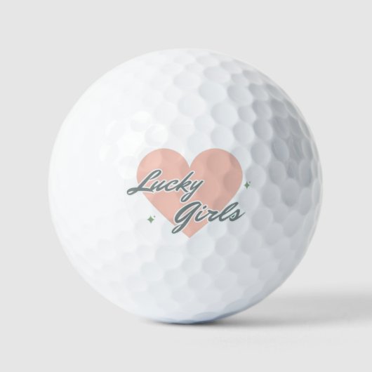Glückliche Mädchen Golfball (Vorderseite)