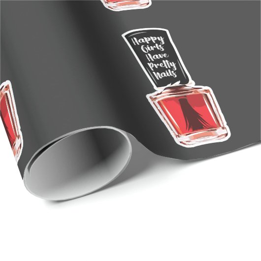 Glückliche Mädchen haben hübsche Geschenkpapier (Rolleneckpunkt)