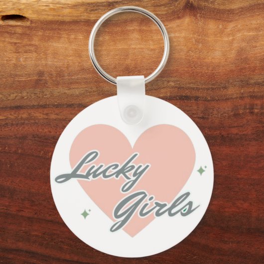 Glückliche Mädchen Schlüsselanhänger (Rückseite)
