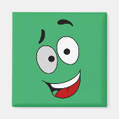 Glückliche Magnete - Kook Art - Behielt lächelnd u Magnet (Vorne)