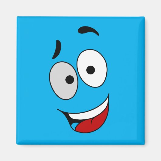 Glückliche Magnete - Kook Art - Behielt lächelnd u Magnet (Vorne)